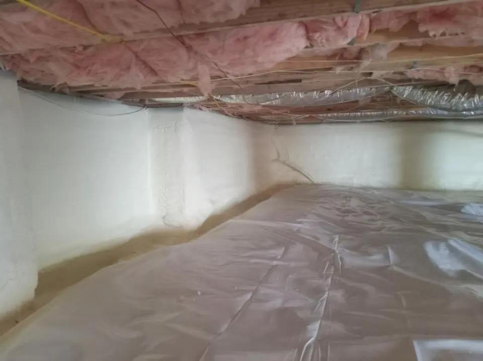Crawl space encapsulation with closed-cell spray foam for Metal Roof Coating in Mayfield